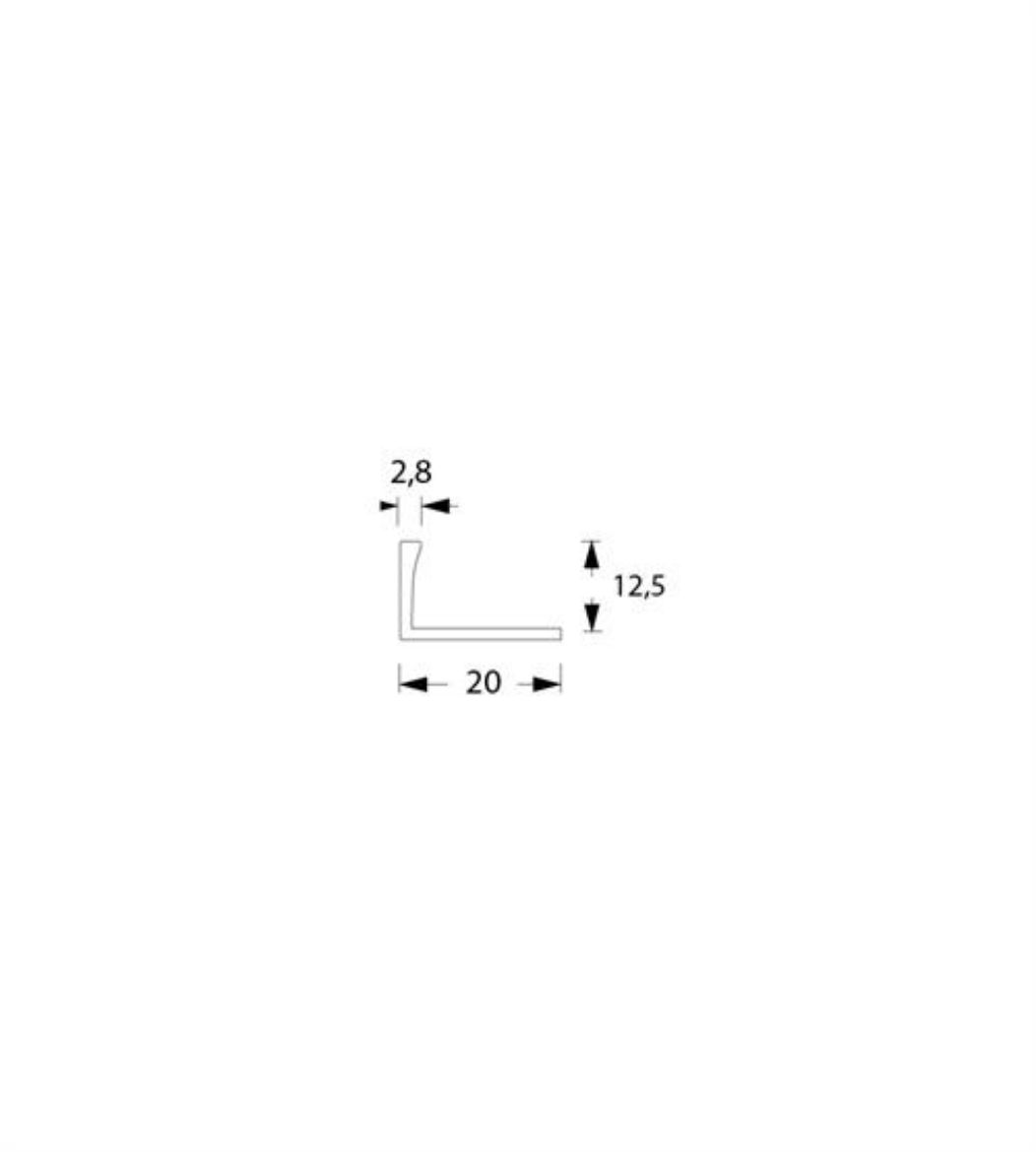 Billede af Bendeprofil t/12,5mm MAT ALU